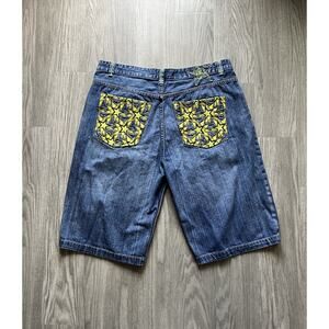 Pepe Jeans Shorts Mens 42 Denim Stars Baggy Skater Hip Hop Streetwear Y2K